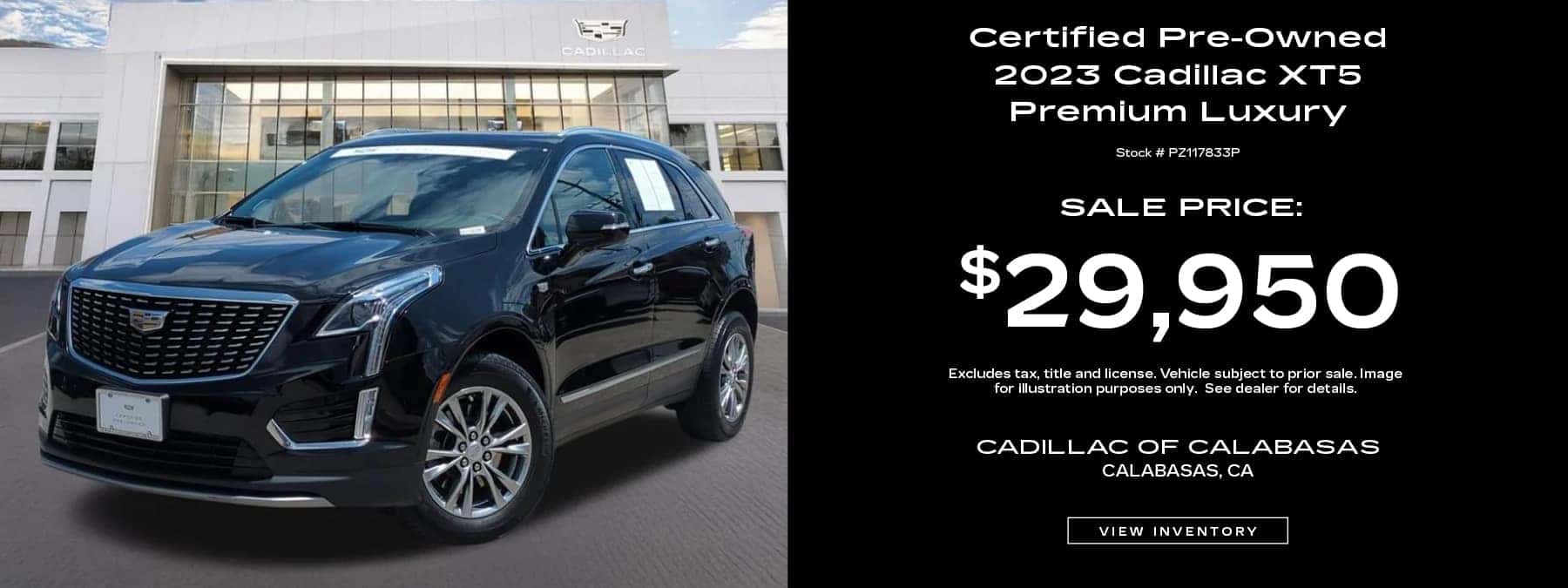 Buy a Certified Pre-Owned 2023 Cadillac XT5 Premium Luxury for $29,950. Stock Number: PZ117833P