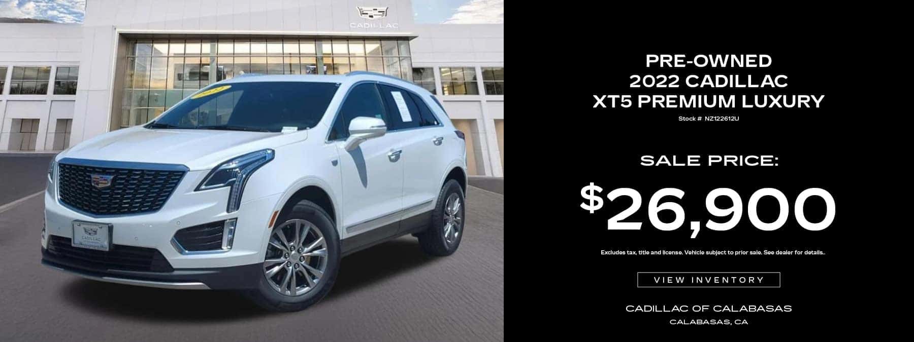 Buy a Pre-Owned 2022 Cadillac XT5 Premium Luxury for $26,900. Stock Number: NZ122612U
