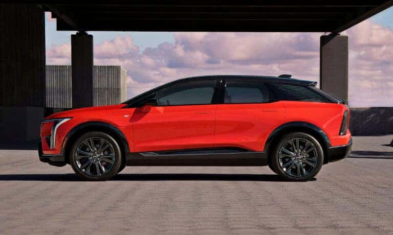 2027 Cadillac OPTIQ side view in front of building