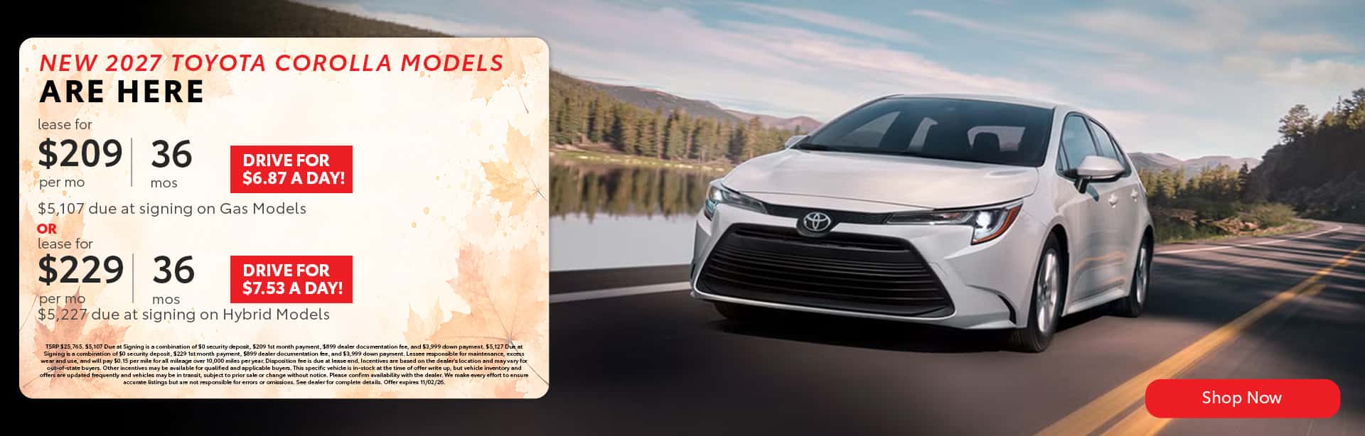 New 2027 Toyota Corollas