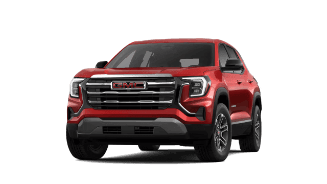 Red GMC Terrain shown from a front three-quarter angle.