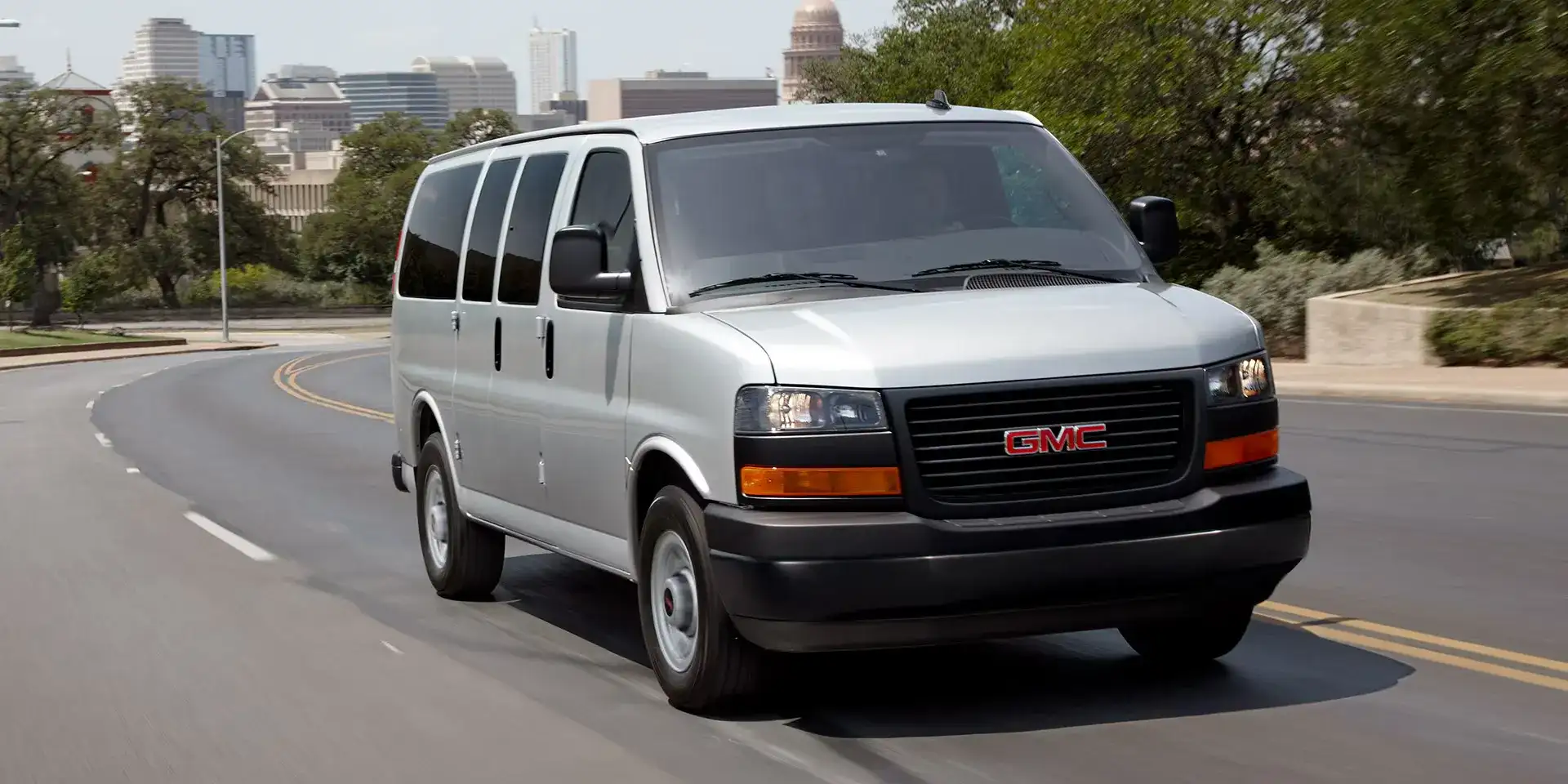 2026 GMC Savana shwocasing its exterior design