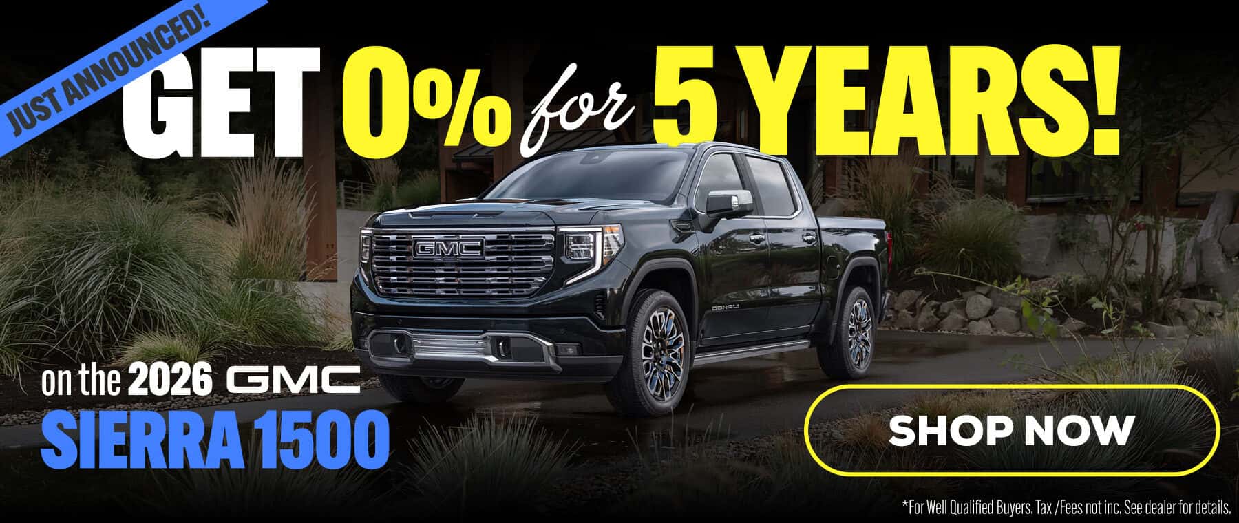 0% for 5 years on GMC Sierra in Sidney ohio