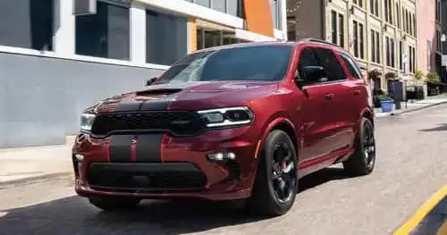 Red Dodge SUV