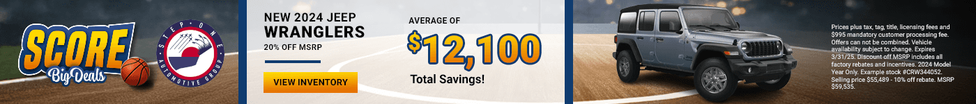 New 2024 Jeep Wranglers - 20% off MSRP