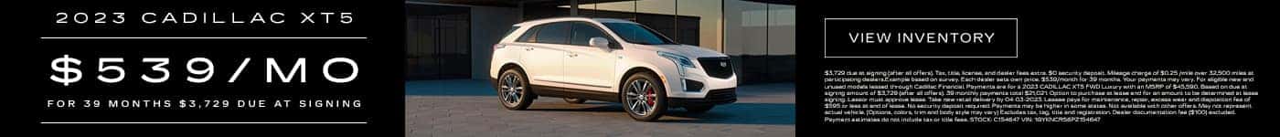 2023 Cadillac XT5 $539/mo for 39 Months $3,729 due at signing