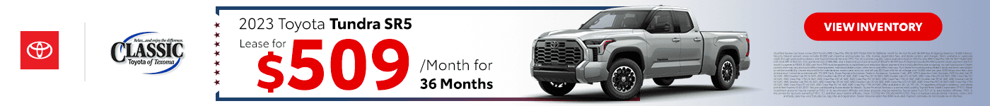 2023 Toyota Tundra SR5 Lease for $509/mo for 36 Months