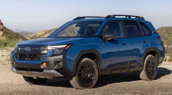 Blue 2027 Subaru Forester Wilderness Hybrid SUV