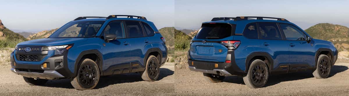 Blue 2027 Subaru Forester Wilderness Hybrid SUV