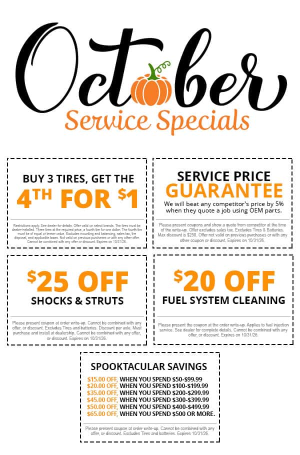 October Service Specials