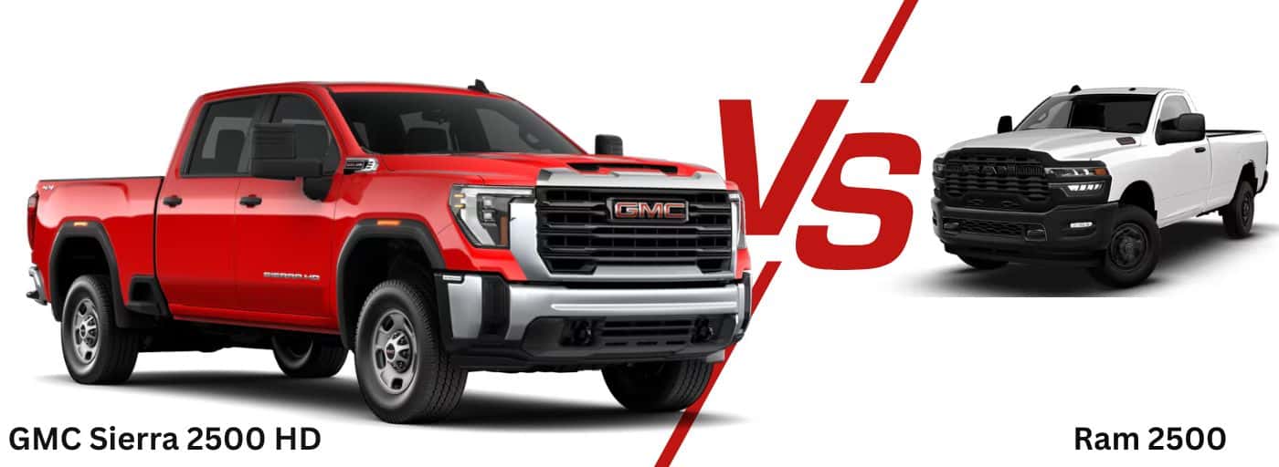 Comparing the 2026 GMC Sierra 2500HD to the RAM 2500