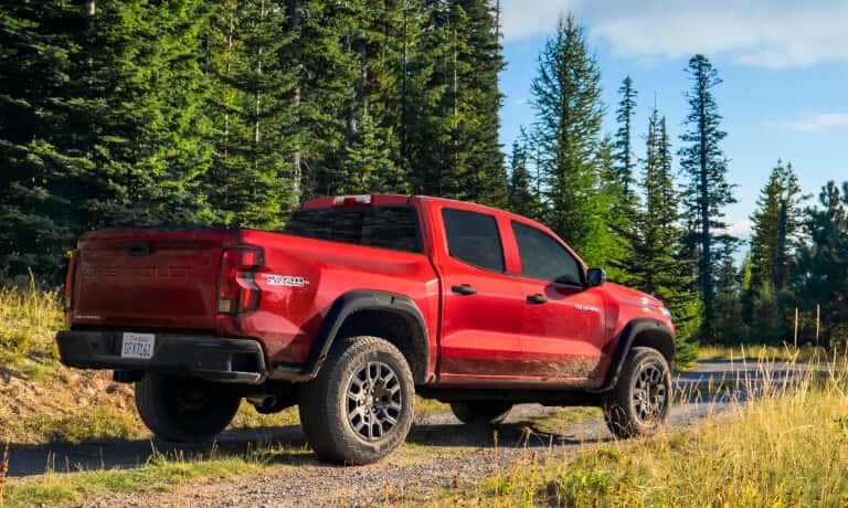 2026 Chevy Colorado parked in a forest