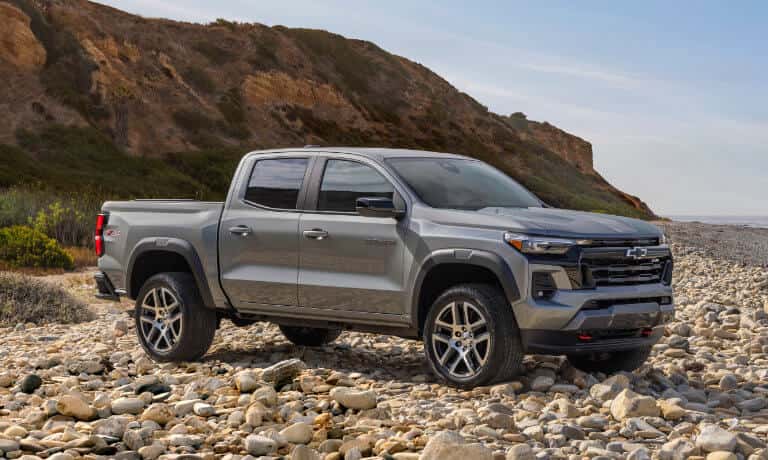 2026 Chevy Colorado parked on rocky beach