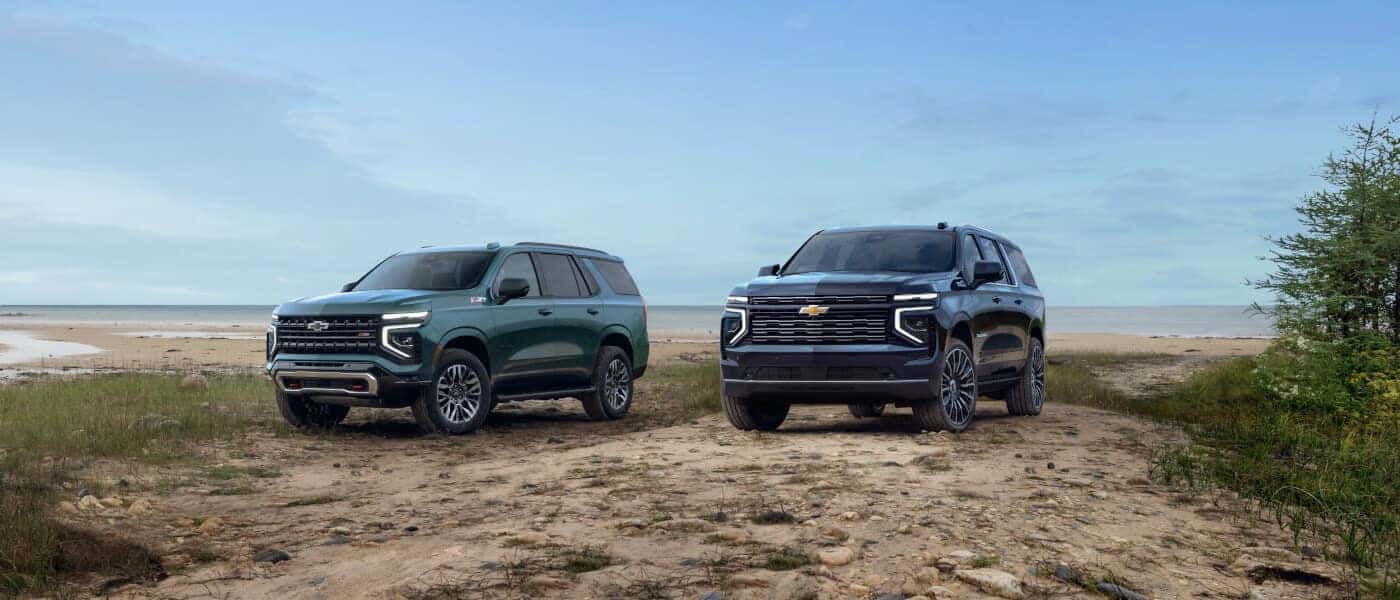 2026 Chevy Tahoe Exterior Two Parking Side by Side