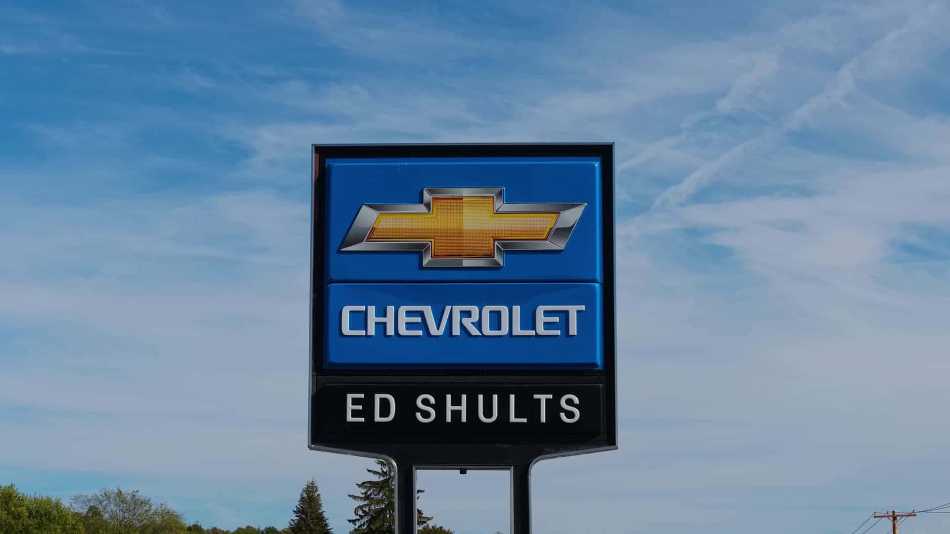 Ed Shults Chevrolet sign in Jamestown, New York