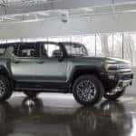 The GMC HUMMER EV SUV completes the HUMMER EV family and features a 126.7-inch wheelbase for tight proportions and a maneuverable body, providing remarkable on- and off-road capability.