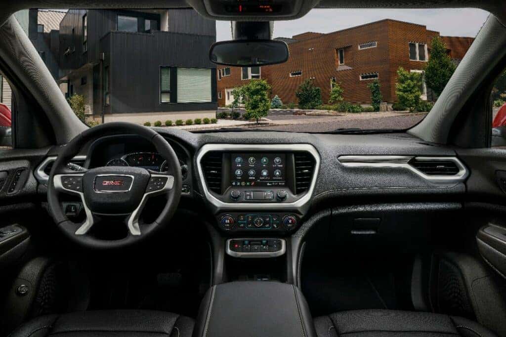Centered interior view of 2023 GMC Acadia SLT