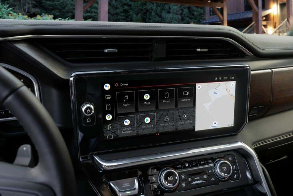 2024 GMC Sierra 1500 Premium infotainment system with 13.4-inch-diagonal display, Google built-in capability with navigation app and more.