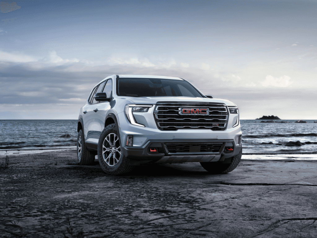 GMC Acadia Parked Front 3/4 View in Front of a Lake