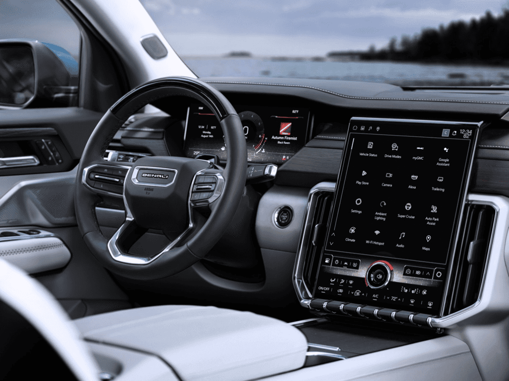 GMC Acadia Front Interior Dashboard Driver's Side View Passenger Perspective