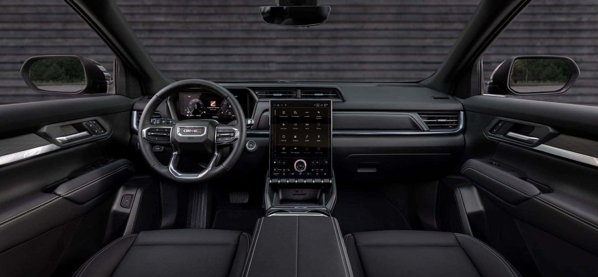2025 GMC Terrain black interior with infotainment system