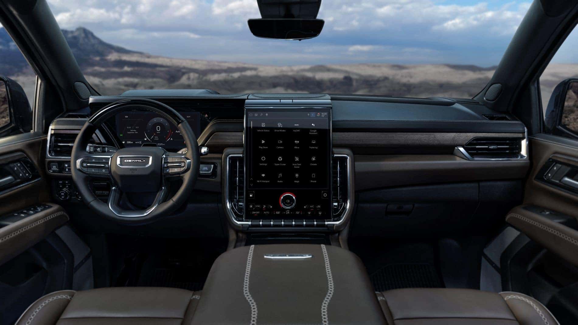 The Astonishing Front Interior of The 2025 GMC Yukon Denali Ultimate, Including The Superb Infotainment Screen