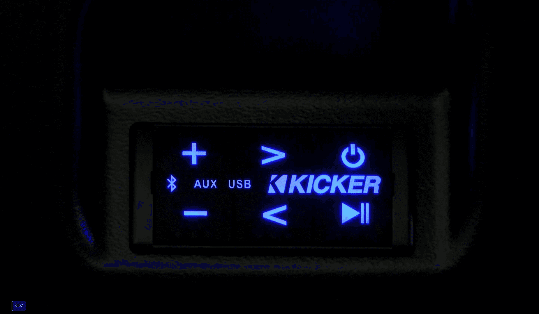 A Top-Notch Visual Of The Kicker Tailgate Speaker System's Advanced Control Panel