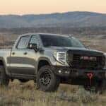 Front 3/4 view of the 2024 GMC Sierra 1500 AT4X AEV Edition.