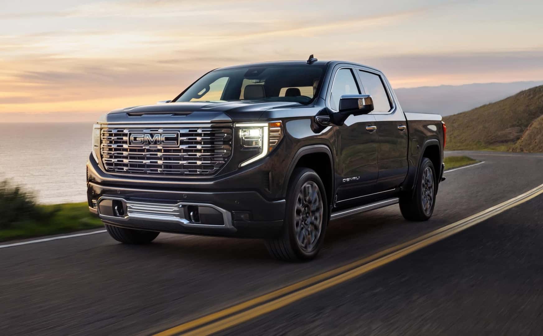 2024 GMC Sierra 1500 Denali front and driver side view