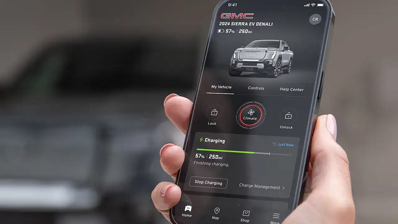 myGMC Mobile app 2024 Sierra EV Denali