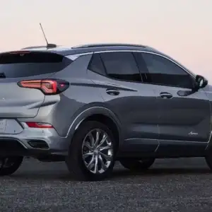 2026 Buick Encore GX Avenir gray facing the ocean