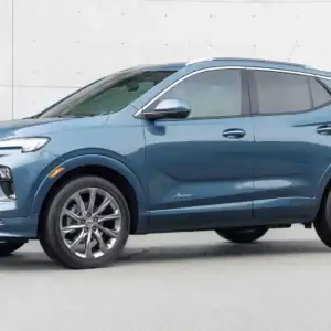 2026 Buick Encore GX Avenir Ocean Blue Metallic side view