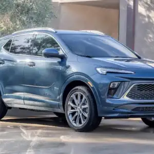 2026 Buick Encore GX Avenir Ocean Blue Metallic parked