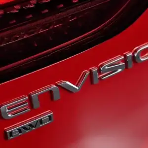 2026 Buick Envision Brilliant Red AWD emblem