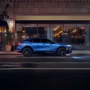 2026 Buick Envista Aquamarine Blue Metallic at night