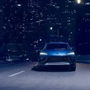 2026 Buick Envista Ocean Blue Metallic front view at night