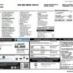 2025 GMC Sierra 1500 SLT Window Sticker