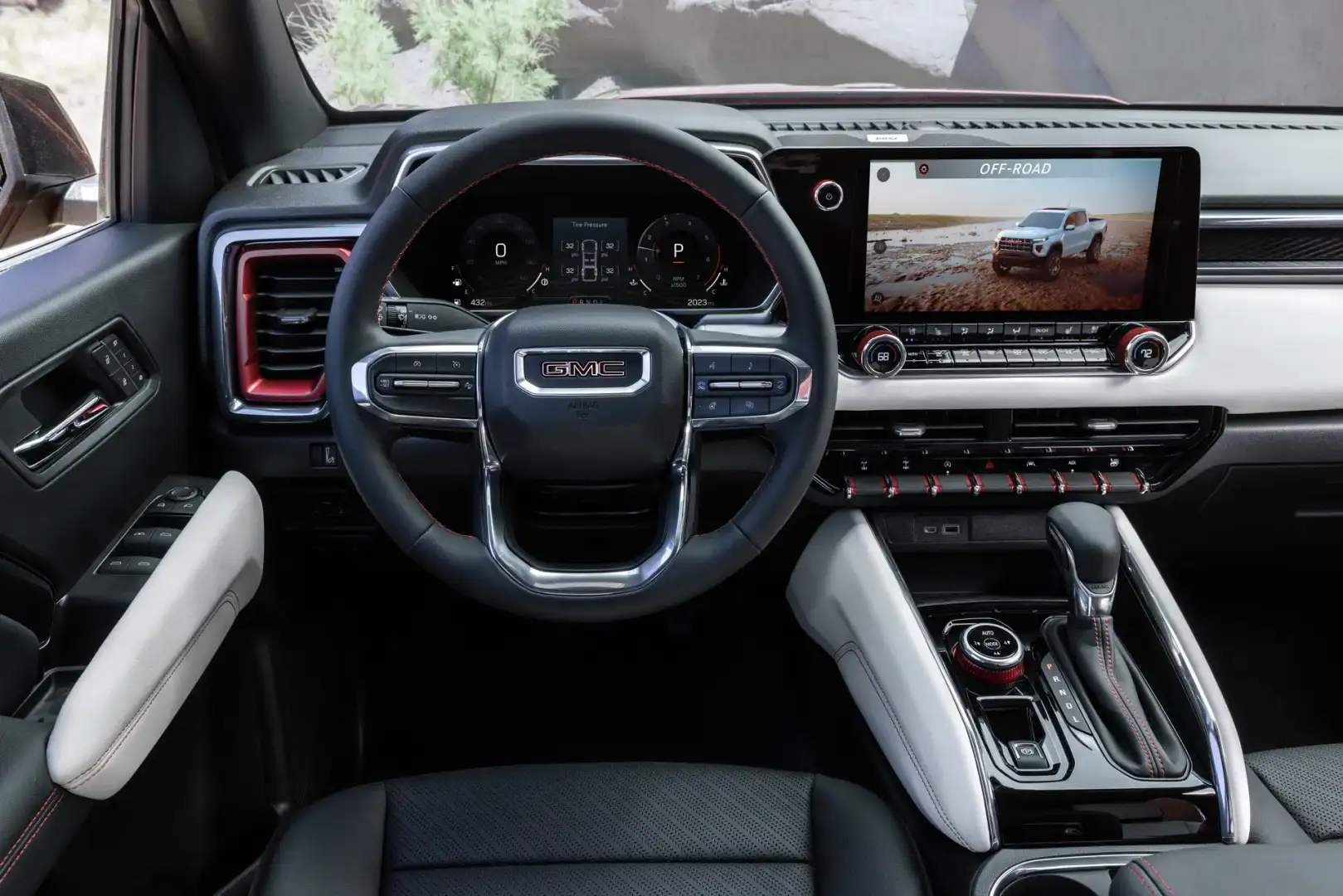2023 GMC Canyon AT4X interior driver view of dashboard