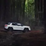 GMC Terrain AT4 off roading in the woods