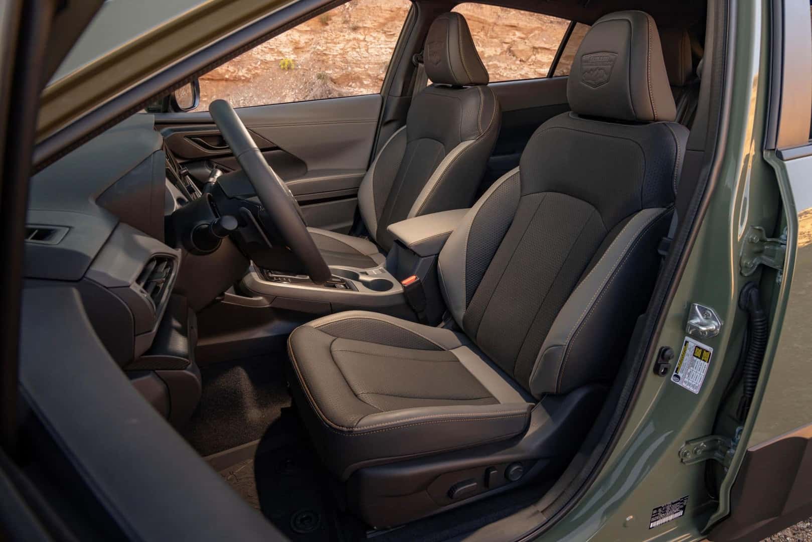 The Secure And Safe Front Passenger Seats Of The 2024 Subaru Crosstrek Wilderness