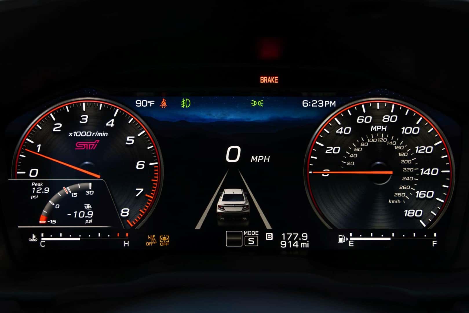 The 2025 Subaru WRX's Dashboard On Display For Y'all