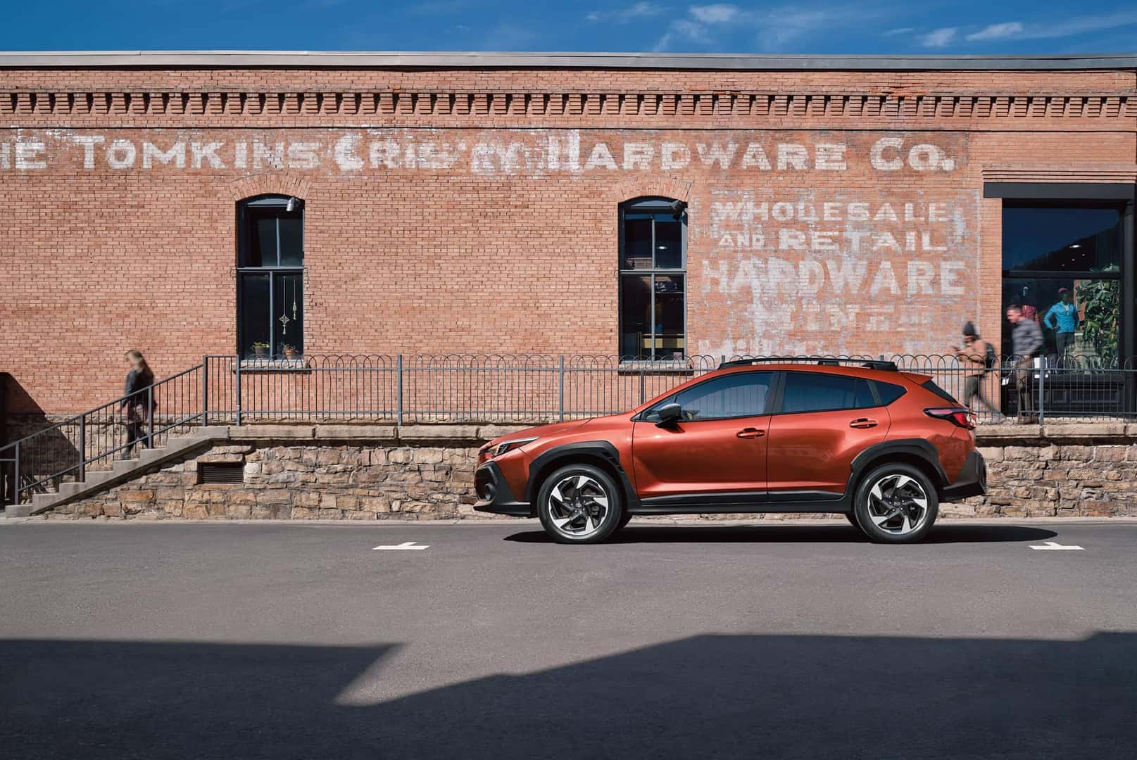 2025 Subaru Crosstrek parked by a hardware store