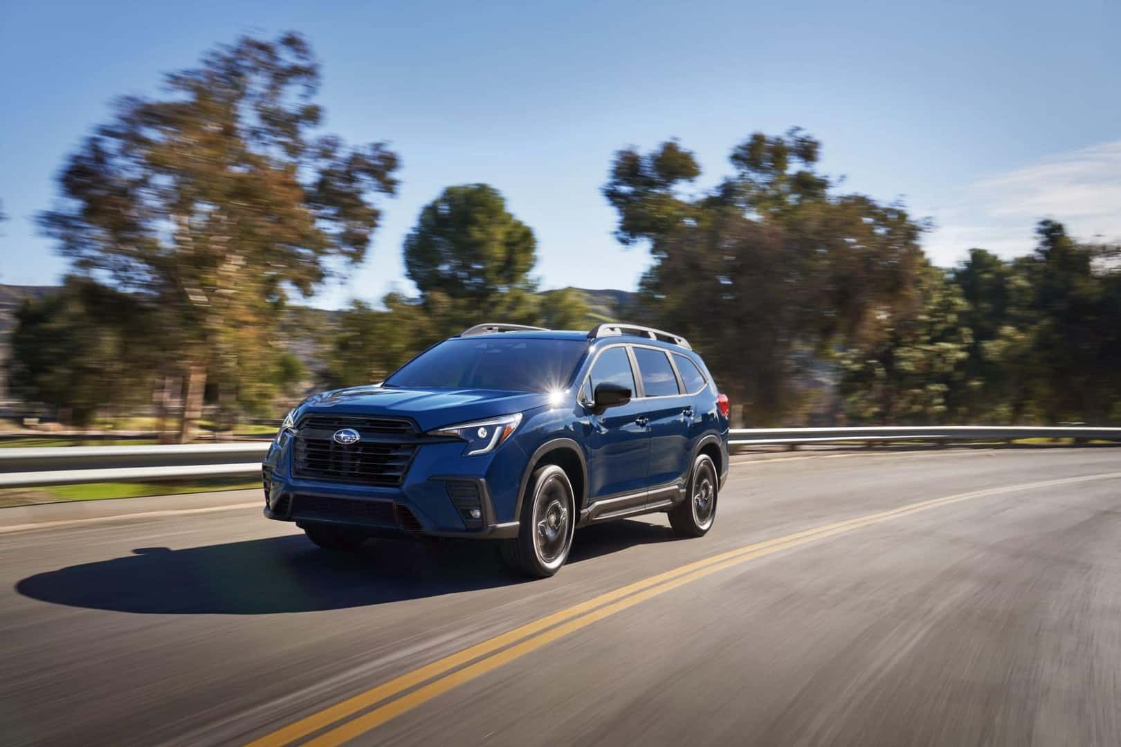 A Spectacular 2026 Subaru Forester, Secure As It Drives Past Sparse Trees On The Highway