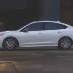 side view of white 2025 Subaru Legacy Sport