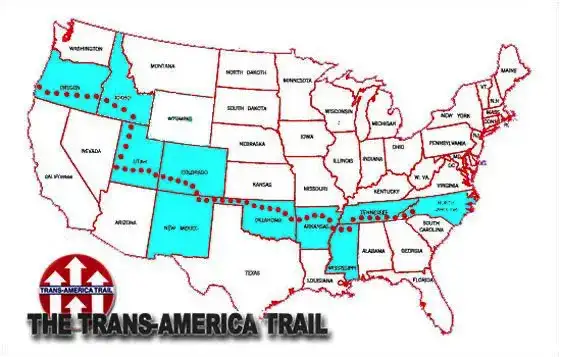 Map of the TransAmeria Trail
