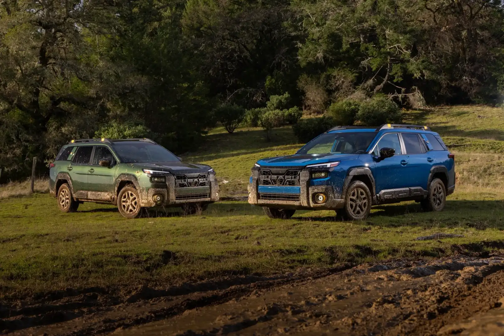 2026 Subaru Outback Wilderness green and blue