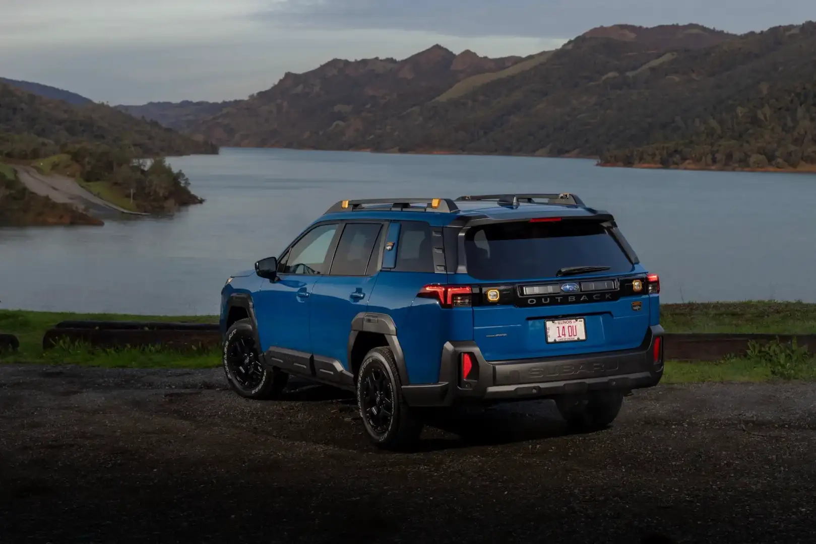2026 Subaru Outback Wilderness blue lakeside