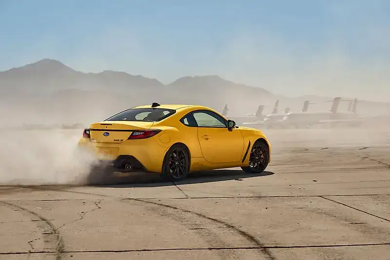 2026 Subaru BRZ Series Yellow kicking up dust