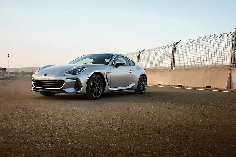 2026 Subaru BRZ parked on a racetrack