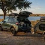 2026 Subaru Crosstrek Wilderness towing a trailer at a North Texas lake campsite